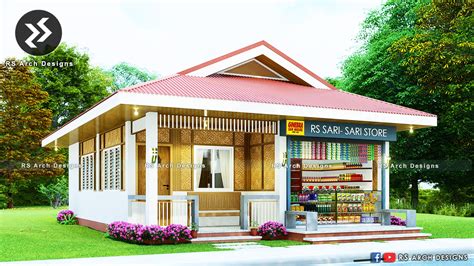 simple house design half amakan|Simple House Design with STORE .